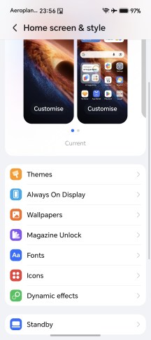 Customizations - Honor Magic V6 review