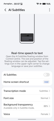 AI Subtitles - Honor Magic V6 review