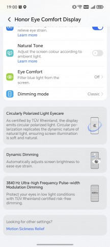 Honor Eye Comfort Display - Honor Magic8 Pro review
