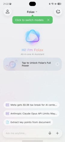 Folax AI assistant - Infinix Note 60 Pro review