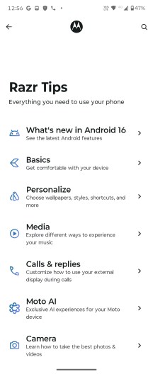 Gestures - Motorola Razr 70/Razr 2026 review