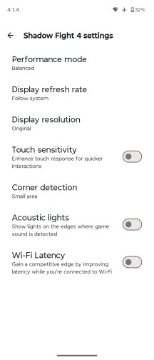 Game settings - Motorola Razr Fold review