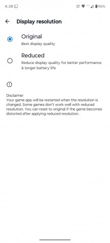 Game mode settings - Motorola Signature review
