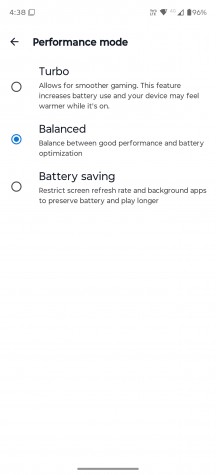 Game mode settings - Motorola Signature review