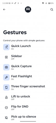 Gestures - Motorola Signature review