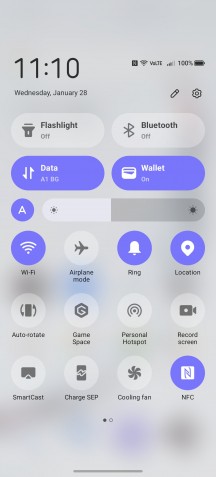 Quick toggles