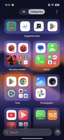 Category view - Oppo Find X10 review