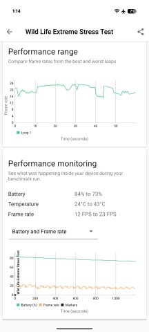 CPU and GPU stress tests - Google Pixel 11 Pro XL review