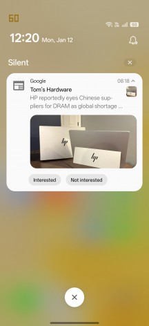 Notification shade - Realme 16 Pro+ review