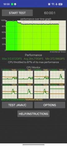 CPU and GPU stress tests - Realme 16 Pro+ review