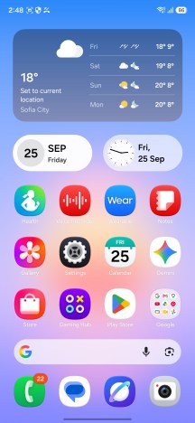 Home screen - Samsung Galaxy A18 4G review