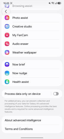 One UI 9 Galaxy AI menu - Samsung Galaxy S26 FE review
