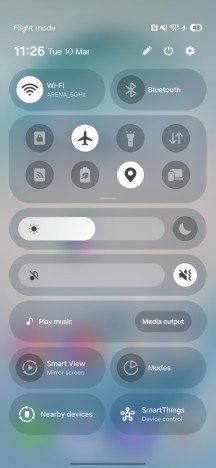 Quick toggles - Samsung Galaxy S26 Plus review
