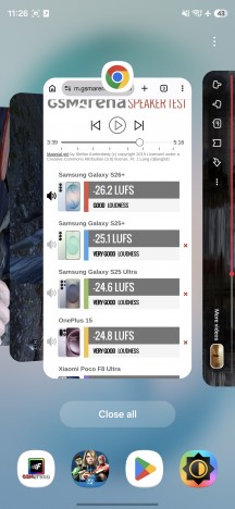 Recent apps - Samsung Galaxy S26 Plus review