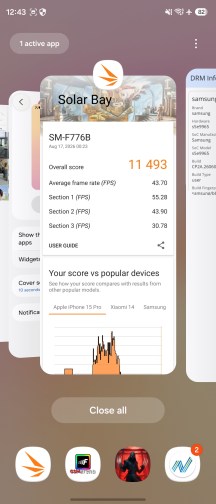 Recent apps - Samsung Galaxy Z Flip8 review
