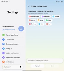 Now Brief customizable cards - Samsung Galaxy Z Fold8 Ultra review