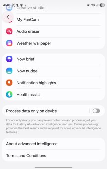 One UI 9 Galaxy AI menu - Samsung Galaxy Z Fold8 review