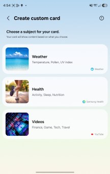 Custom cards in Now Brief - Samsung Galaxy Z Fold8 review