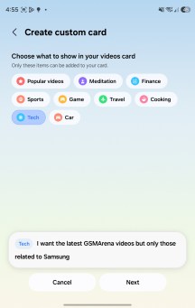 Custom cards in Now Brief - Samsung Galaxy Z Fold8 review