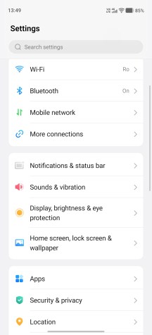 Settings menu - Vivo X500 Pro Max review