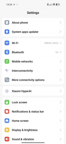 Settings menu - Xiaomi 17 Ultra Global review