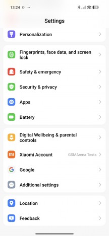 Settings menu - Xiaomi 17 Ultra Global review