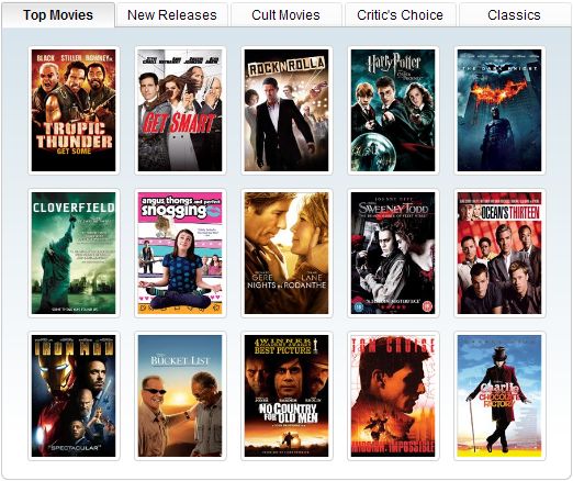 Samsung Movies site