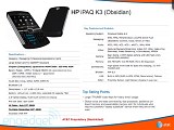 Leaked spec sheet for the HP iPAQ K3 Obsidian