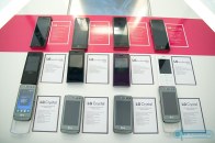 A wall of upcoming LG phones