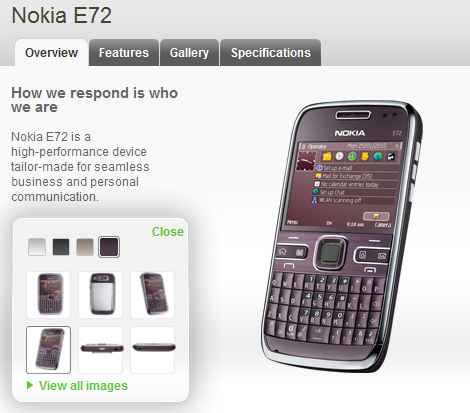 Nokia E72 Amethyst Purple