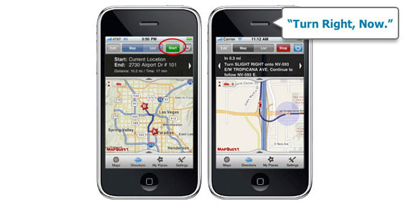 MapQuest 4 Mobile iPhone