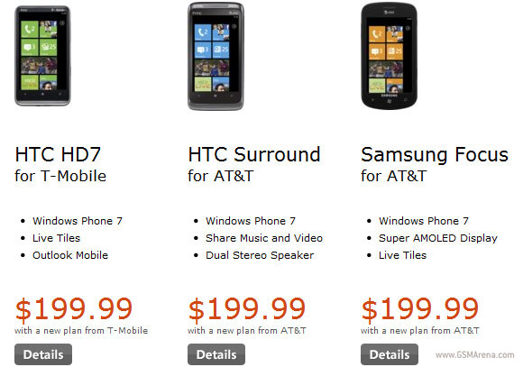 Windows Phone 7 in the US