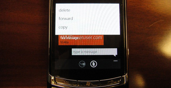 Windows Phone 7 copy and paste