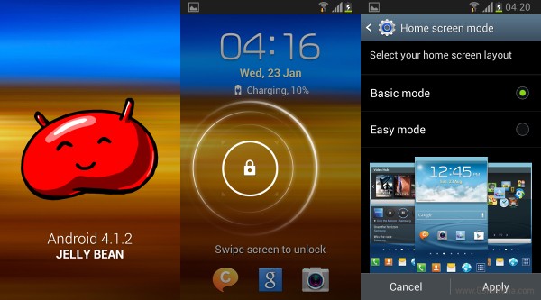 android jelly bean home screen