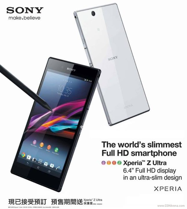 Charmant jeugd Seizoen Sony Xperia Z Ultra hits retailers in Asia this month - GSMArena.com news