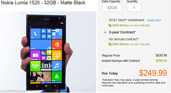 Lumia 1520 deals for sale