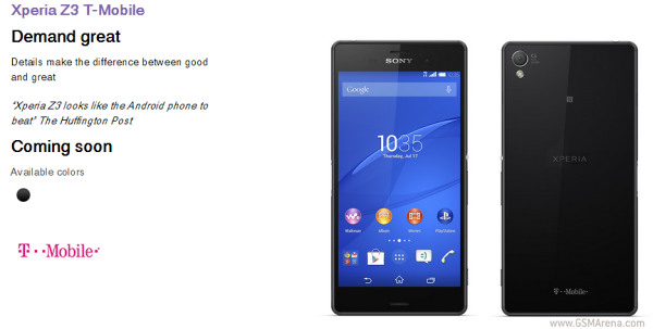de eerste Een trouwe Schrijft een rapport Sony confirms 32GB storage for T-Mobile Xperia Z3 - GSMArena.com news