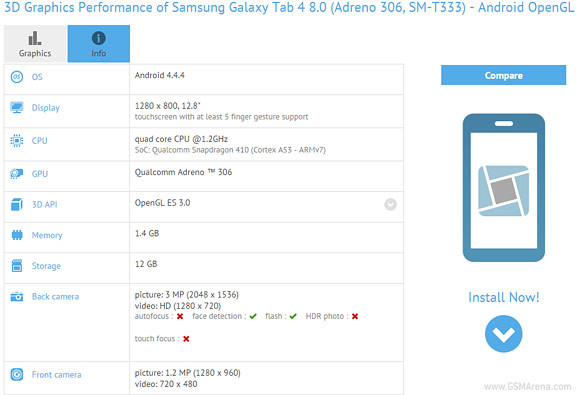 samsung tab 4 8.0 specs