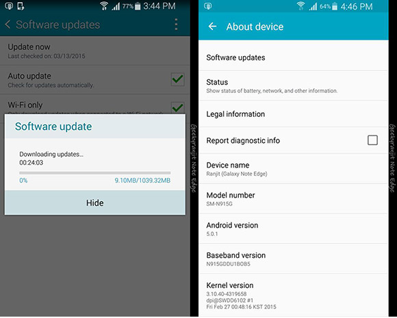 Samsung Galaxy Note 4 And Note Edge To Receive Android 5.0.1 Update  Directly 