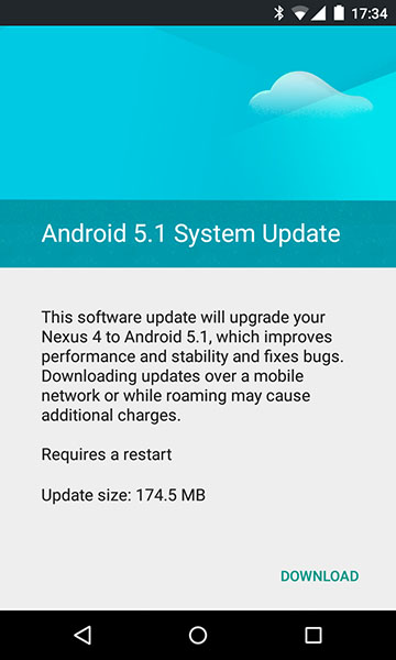 nexus 4 update