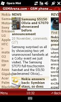 Opera Mini 4.2 on HTC HD2