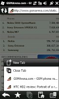 Opera Mobile 9.7 on HTC HD2