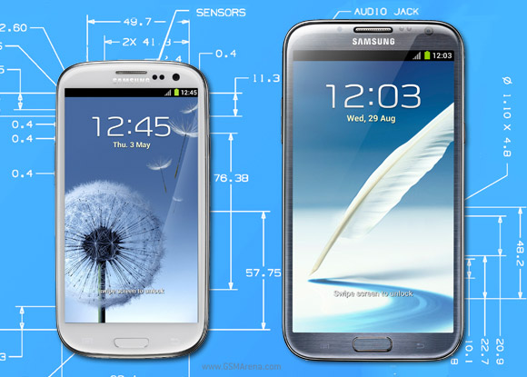 Samsung Galaxy S III vs. Note II: Sizing up - GSMArena.com tests