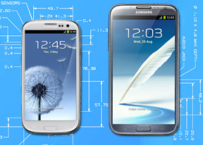 Samsung Galaxy S III vs. Note II: Sizing up