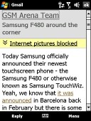 HTC Touch Diamond screenshot