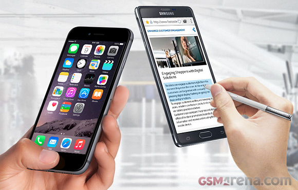 Iphone 6 Plus Vs Galaxy Note 4 The Big Bang Gsmarena Com Tests