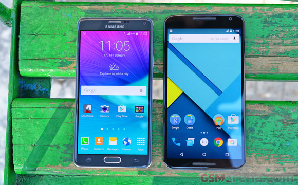 nexus 6 vs note 4