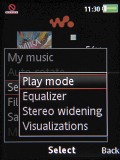 Screenshots of Sony Ericsson W890